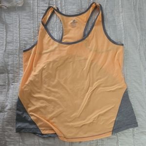 Creamsicle colores Active semi fitted athletic razor back  tank; sixe XL